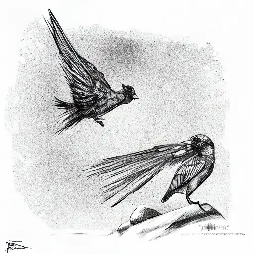 birds collectthe word "D" "I" "A" "B" "E" "T" "E" "S" tattoo design idea