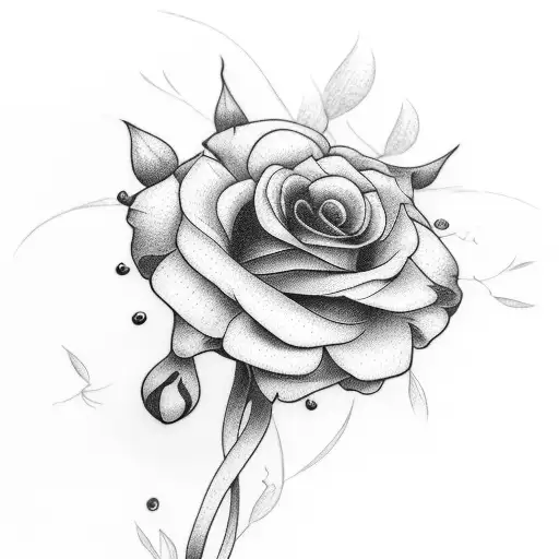 may June July and October flower bouquet  tattoo design idea