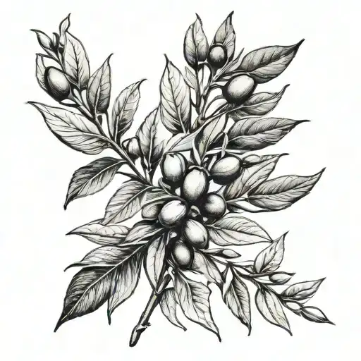 delicate olive branches, devoid of their fruits, gracefully encircle my forearm, symbolizing peace and endurance. Nestle tattoo design idea