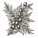 delicate olive branches, devoid of their fruits, gracefully encircle my forearm, symbolizing peace and endurance. Nestle tattoo design idea