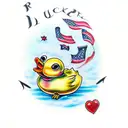 rubber ducky tattoo design idea