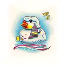 rubber ducky tattoo design idea