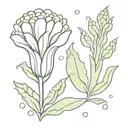 Corn and Broccoli in love  tattoo design idea