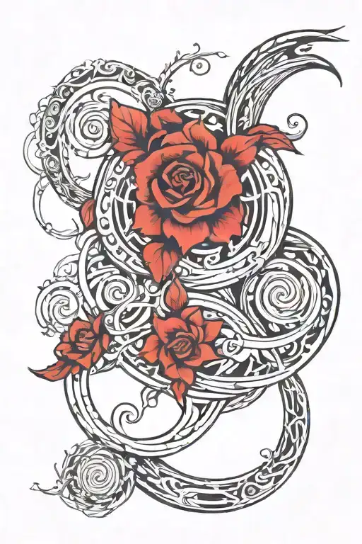 spiral tattoo design idea
