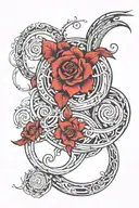 spiral tattoo design idea