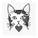 orange cat memorial tattoo design idea