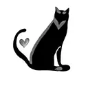 orange cat memorial tattoo design idea