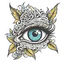 Eyes psycho tattoo design idea