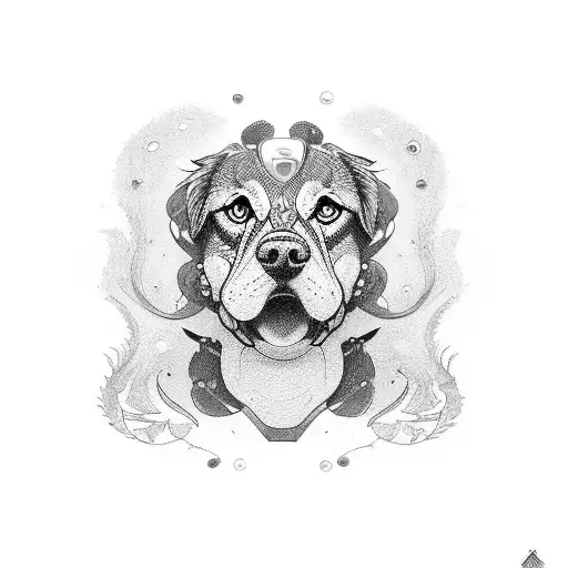 Arsenal club and my dog  tattoo design idea
