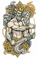 zeus y poseidon tattoo design idea