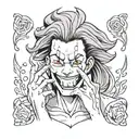 hisoka covering his mouth tattoo design idea