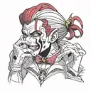 hisoka covering his mouth tattoo design idea