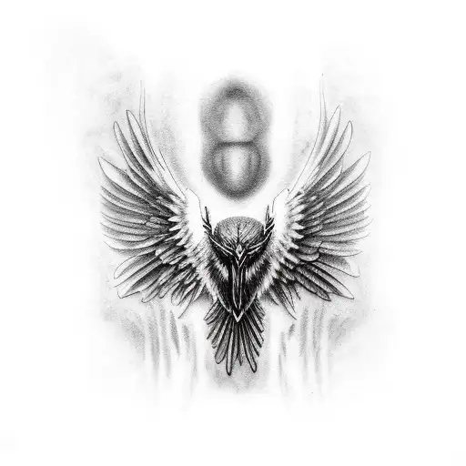 Odin with raven tattoo design idea