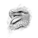 Anjo com as asas abertas tattoo design idea
