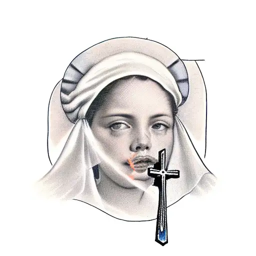 the word "Velasquez" with a cross at the end of it tattoo design idea