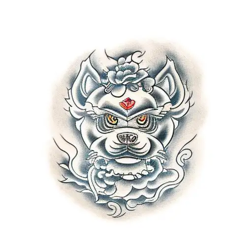 Foo Dog tattoo design idea
