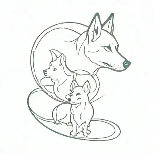 pets and their role in my life tattoo design idea