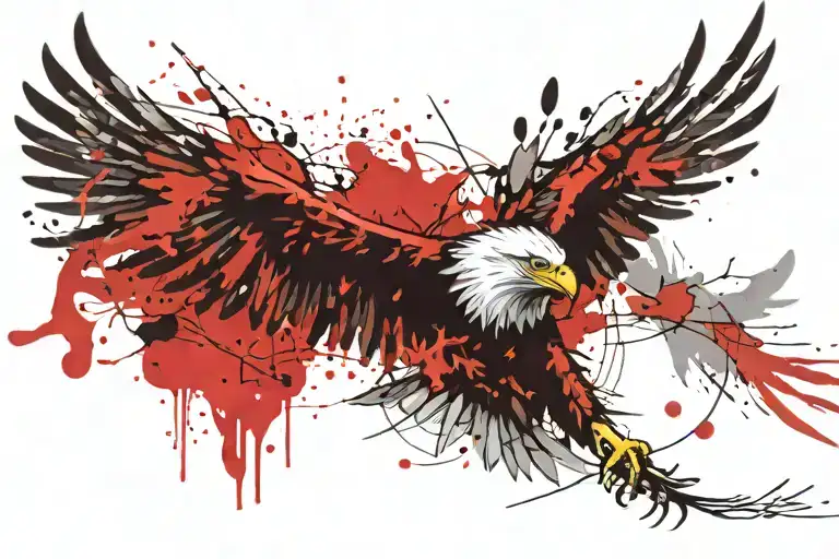 eagle soaring tattoo design idea