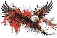 eagle soaring tattoo design idea