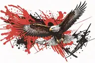 eagle soaring tattoo design idea