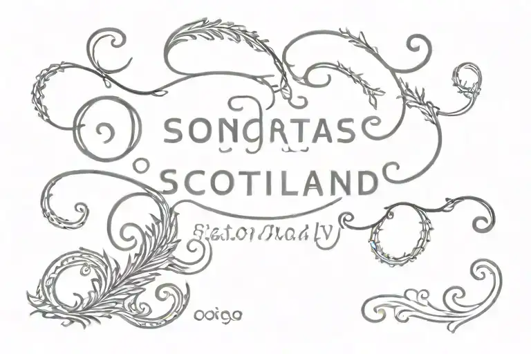 coordinates of paisley Scotland on upper back tattoo design idea