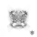 Brass knuckles tattoo design idea