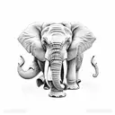 Elephant jack o lantern tattoo design idea