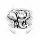 Elephant jack o lantern tattoo design idea