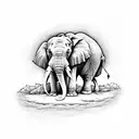 Elephant jack o lantern tattoo design idea