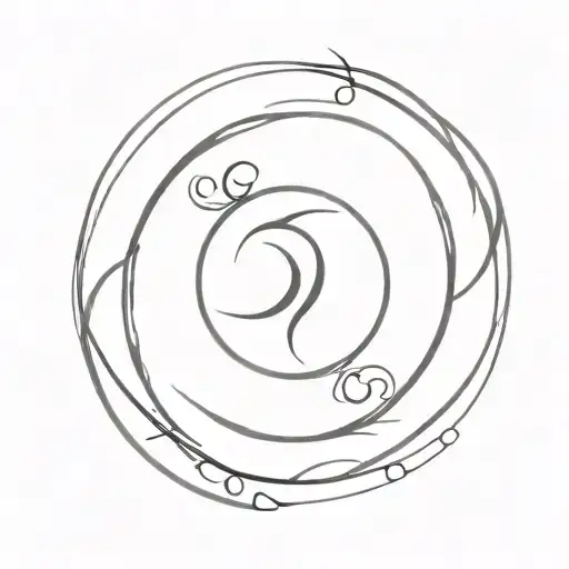 karma symbol tattoo design idea