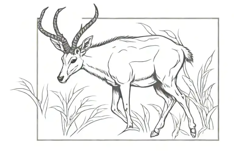 springbok tattoo design idea