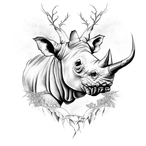 Tattoo uploaded by Gustavo.Bulldogtattoo • Rhino • Tattoodo
