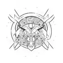 thunder pattern sublimation tattoo design idea