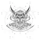 thunder pattern sublimation tattoo design idea