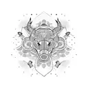 thunder pattern sublimation tattoo design idea