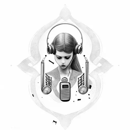 Music , 2 daughters with intials A and B, Grandfather woth Initial G  tattoo design idea