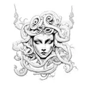 gothic medusa tattoo design idea