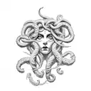 gothic medusa tattoo design idea