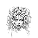 gothic medusa tattoo design idea