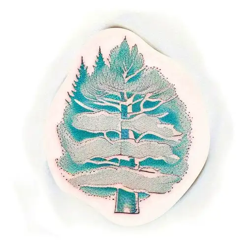 aspen trees tattoo design idea