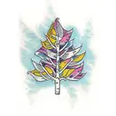 aspen trees tattoo design idea