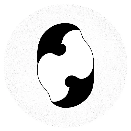 ghost ying yang tattoo design idea