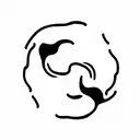 ghost ying yang tattoo design idea