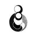 ghost ying yang tattoo design idea