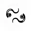 ghost ying yang tattoo design idea