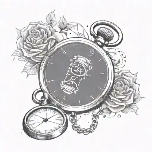 stopwatch, passed away brother, juice wrld 999, mental health tattoo design idea