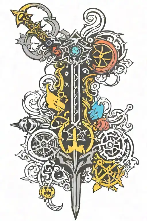 Kingdom Hearts, keyblades tattoo design idea