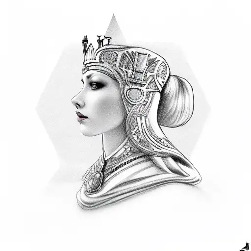 chess,queen,pawn,promotion tattoo design idea