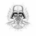 darth vader tattoo design idea