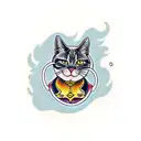 lesbian cat tattoo design idea